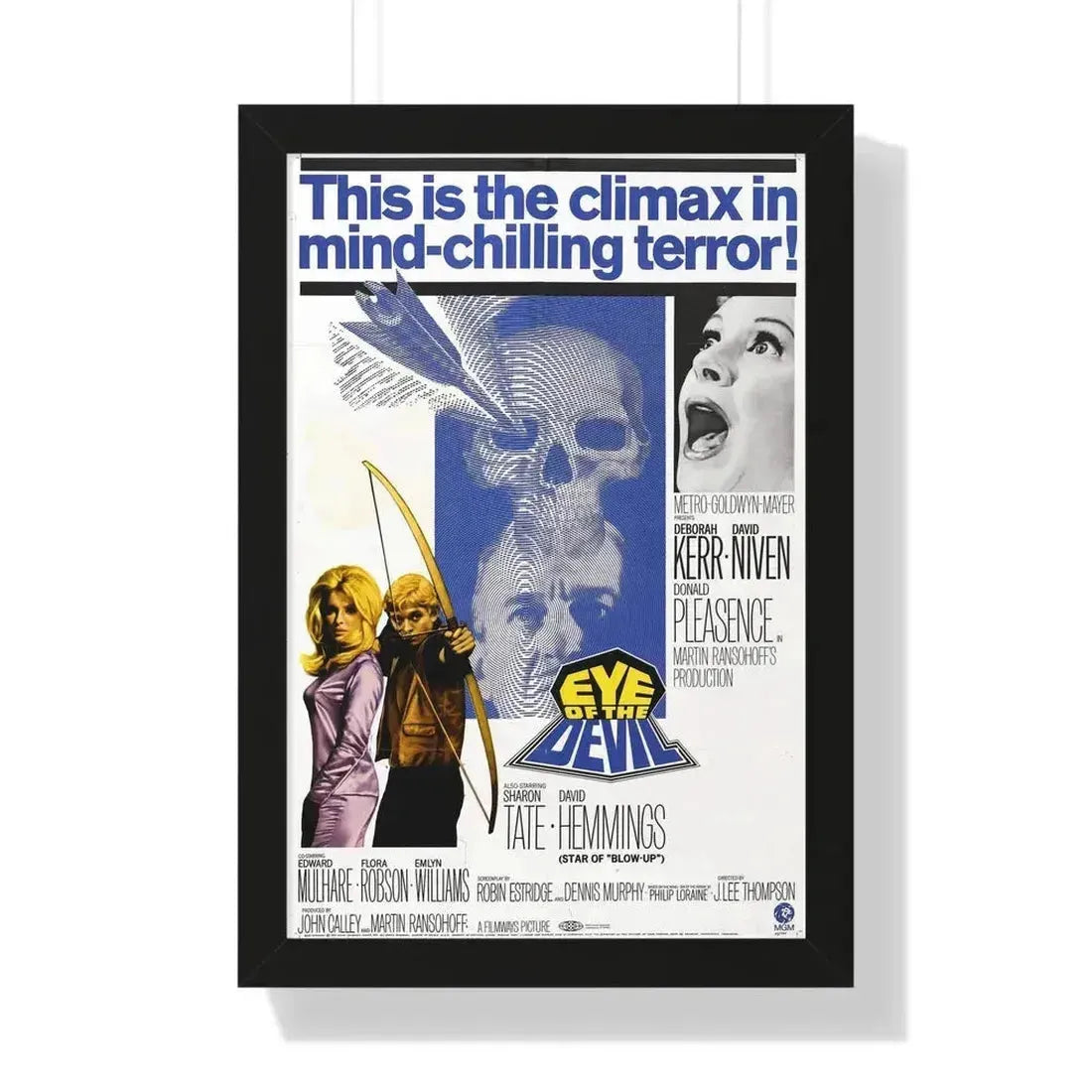 EYE OF THE DEVIL 1966 - Framed Movie Poster 16″ x 24″ Black - The Sticker Space