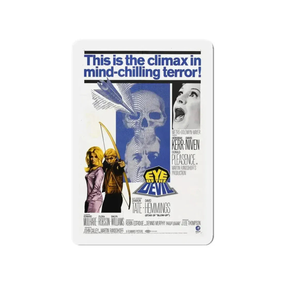 EYE OF THE DEVIL 1966 Movie Poster - Refrigerator Magnet - The Sticker Space