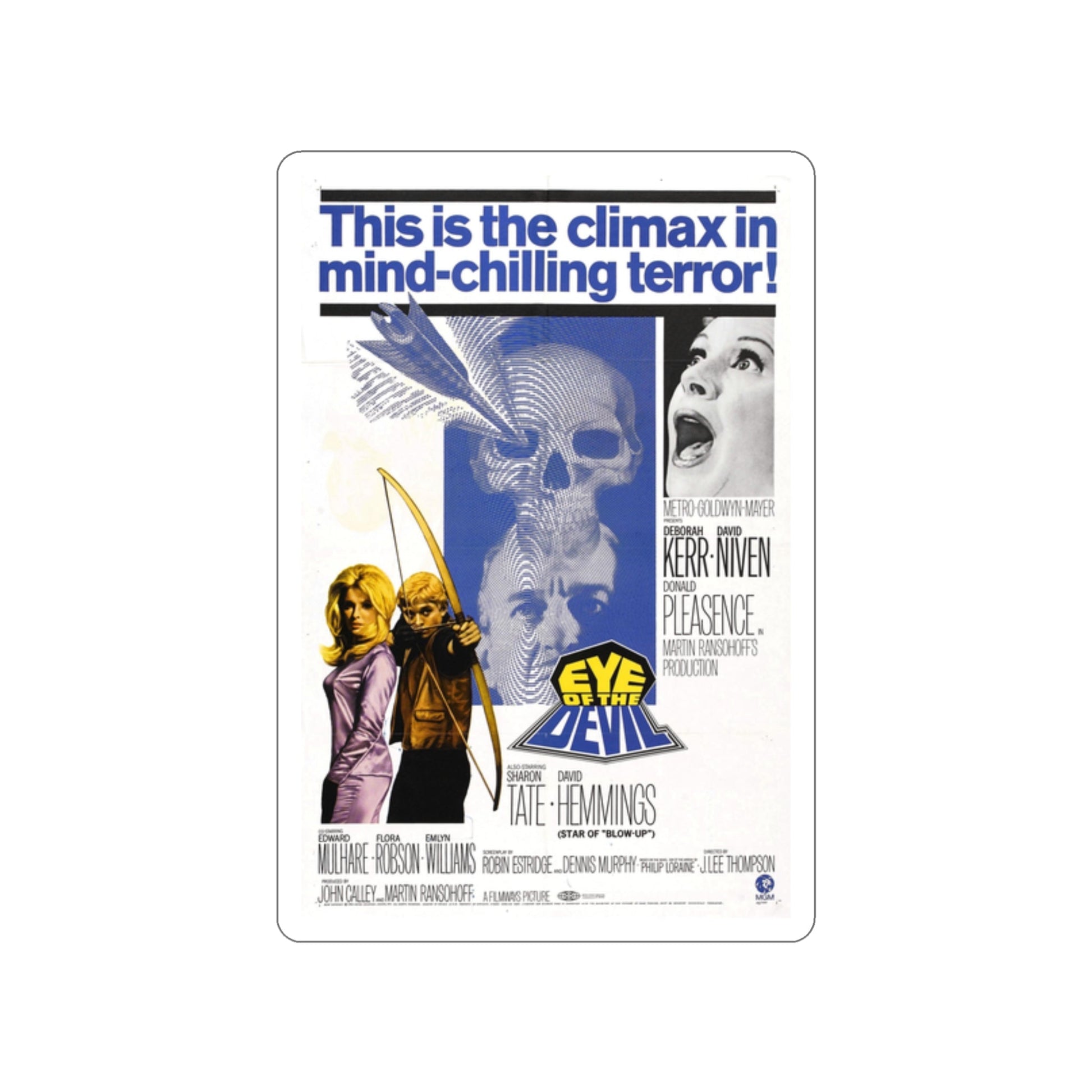 EYE OF THE DEVIL 1966 Movie Poster STICKER Vinyl Die-Cut Decal-2 Inch-The Sticker Space