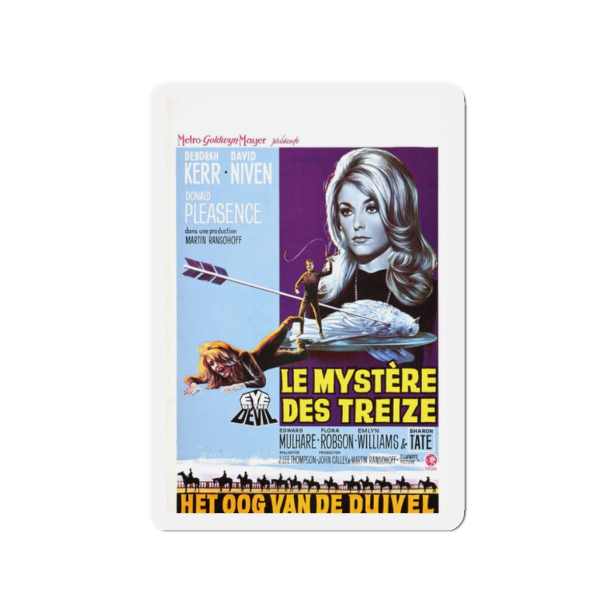 EYE OF THE DEVIL (BELGIAN) 1966 Movie Poster - Die-Cut Magnet-2" x 2"-The Sticker Space