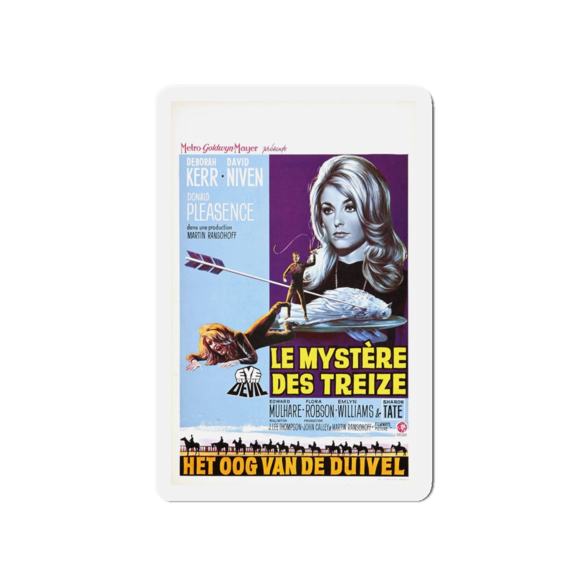 EYE OF THE DEVIL (BELGIAN) 1966 Movie Poster - Die-Cut Magnet-5" x 5"-The Sticker Space