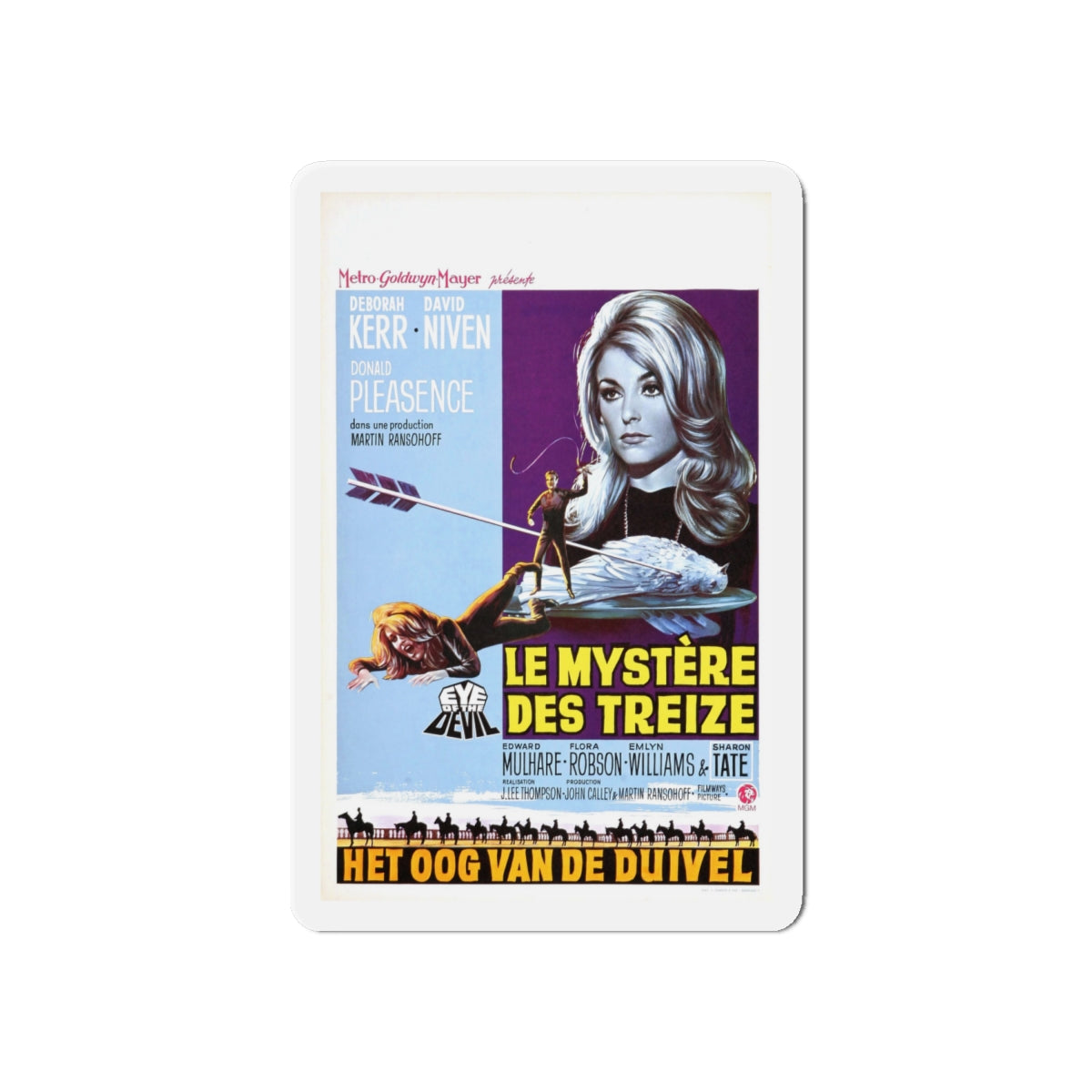 EYE OF THE DEVIL (BELGIAN) 1966 Movie Poster - Die-Cut Magnet-6 × 6"-The Sticker Space