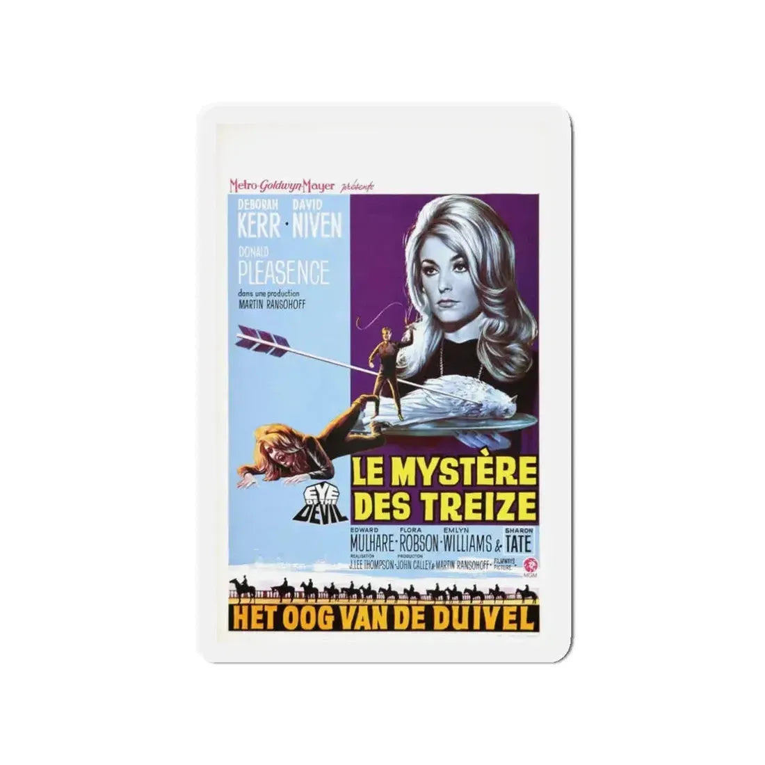 EYE OF THE DEVIL (BELGIAN) 1966 Movie Poster - Refrigerator Magnet 3 Inch - The Sticker Space