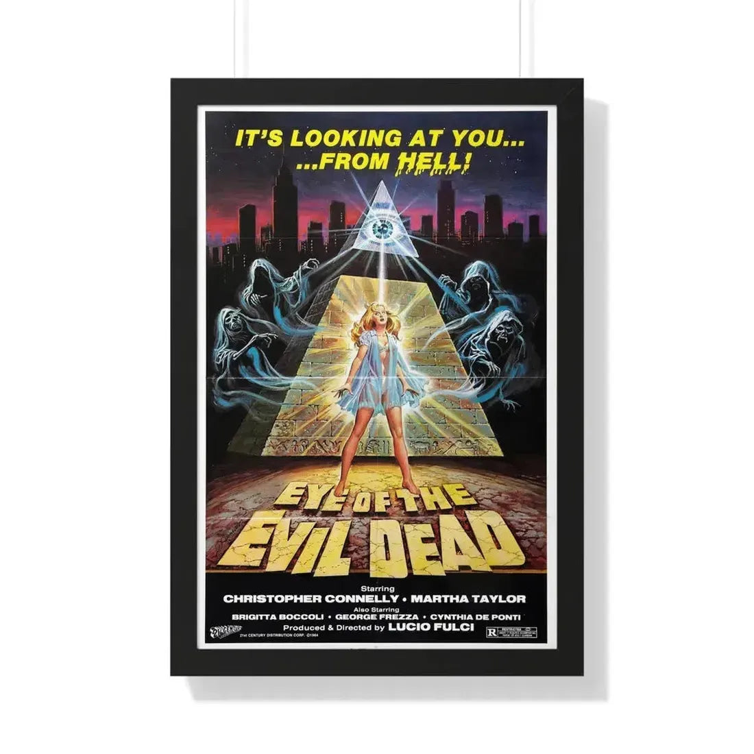 EYE OF THE EVIL DEAD (MANHATTAN BABY) 1982 - Framed Movie Poster 20" x 30" Black - The Sticker Space