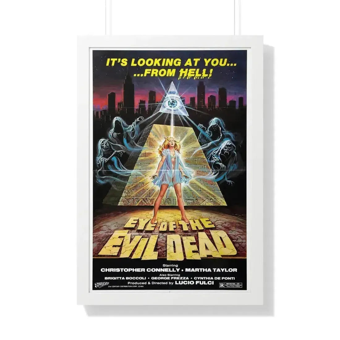EYE OF THE EVIL DEAD (MANHATTAN BABY) 1982 - Framed Movie Poster 20" x 30" White - The Sticker Space