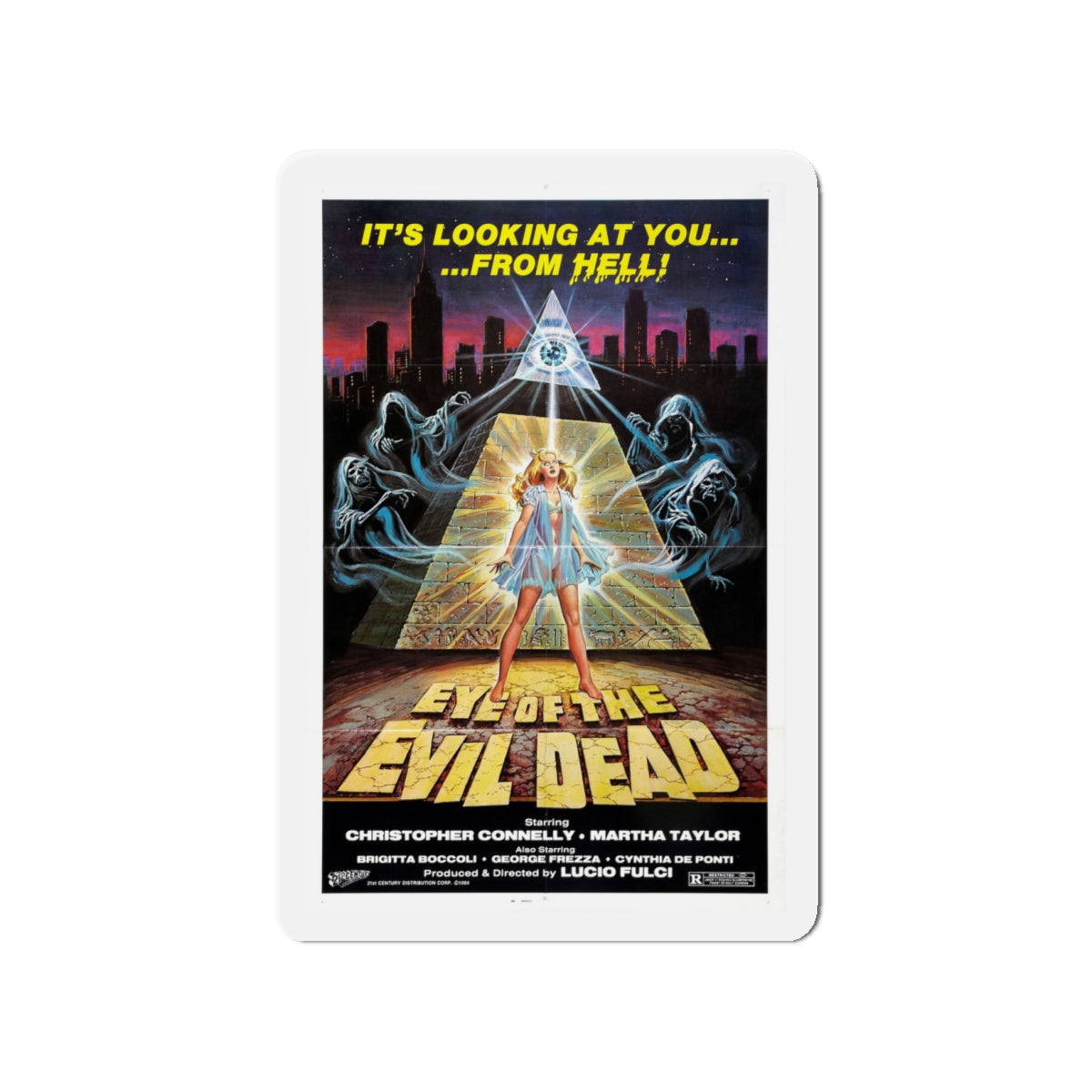 EYE OF THE EVIL DEAD (MANHATTAN BABY) 1982 Movie Poster - Die-Cut Magnet-4" x 4"-The Sticker Space