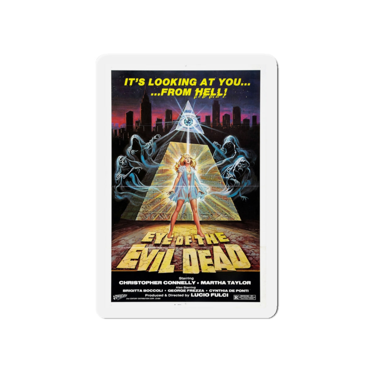 EYE OF THE EVIL DEAD (MANHATTAN BABY) 1982 Movie Poster - Die-Cut Magnet-5" x 5"-The Sticker Space