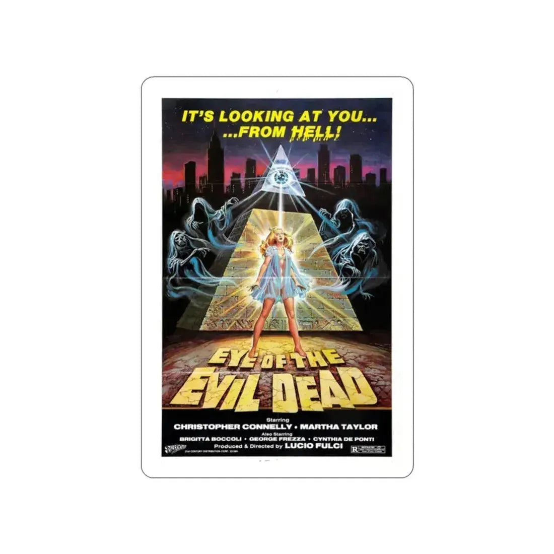 EYE OF THE EVIL DEAD (MANHATTAN BABY) 1982 Movie Poster STICKER Vinyl Die-Cut Decal 2 Inch - The Sticker Space