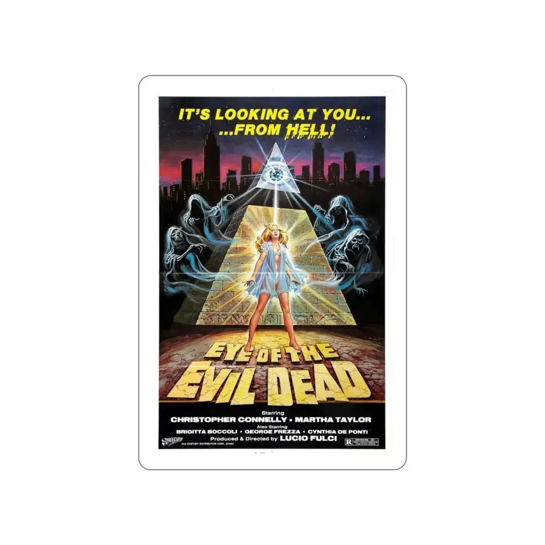 EYE OF THE EVIL DEAD (MANHATTAN BABY) 1982 Movie Poster STICKER Vinyl Die-Cut Decal 3 Inch - The Sticker Space