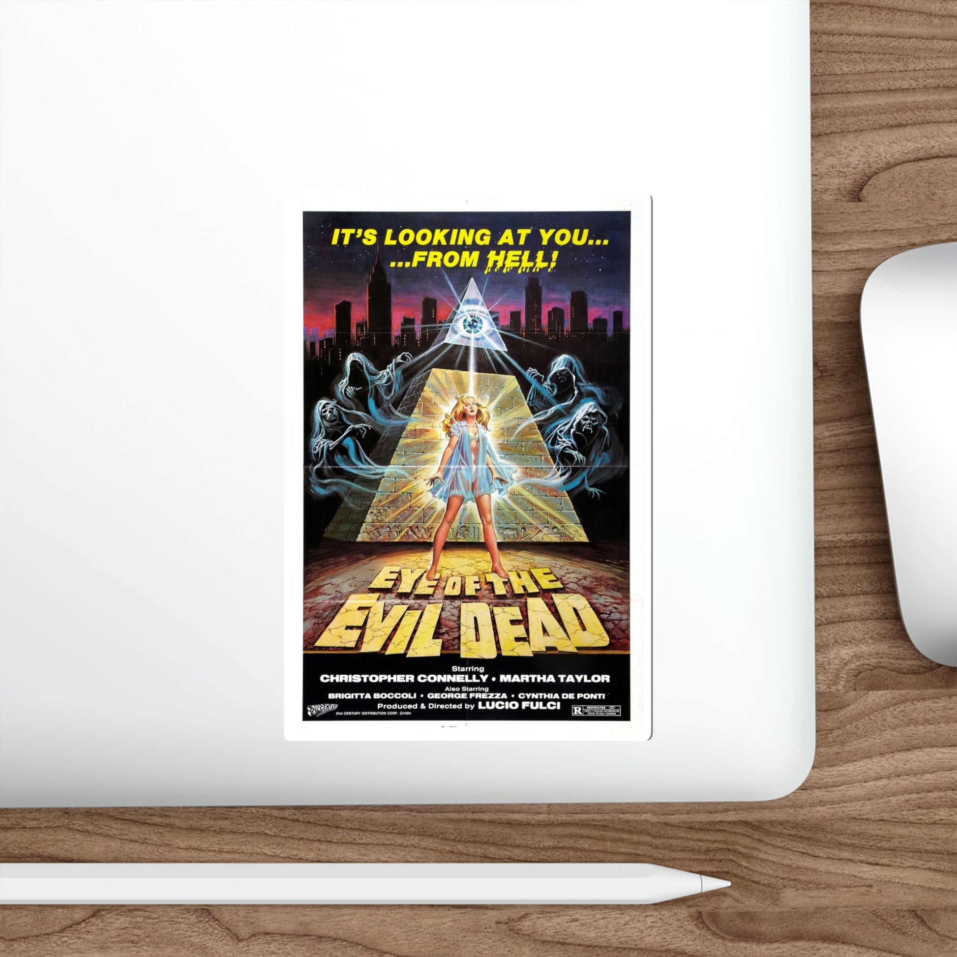 EYE OF THE EVIL DEAD (MANHATTAN BABY) 1982 Movie Poster STICKER Vinyl Die-Cut Decal-The Sticker Space