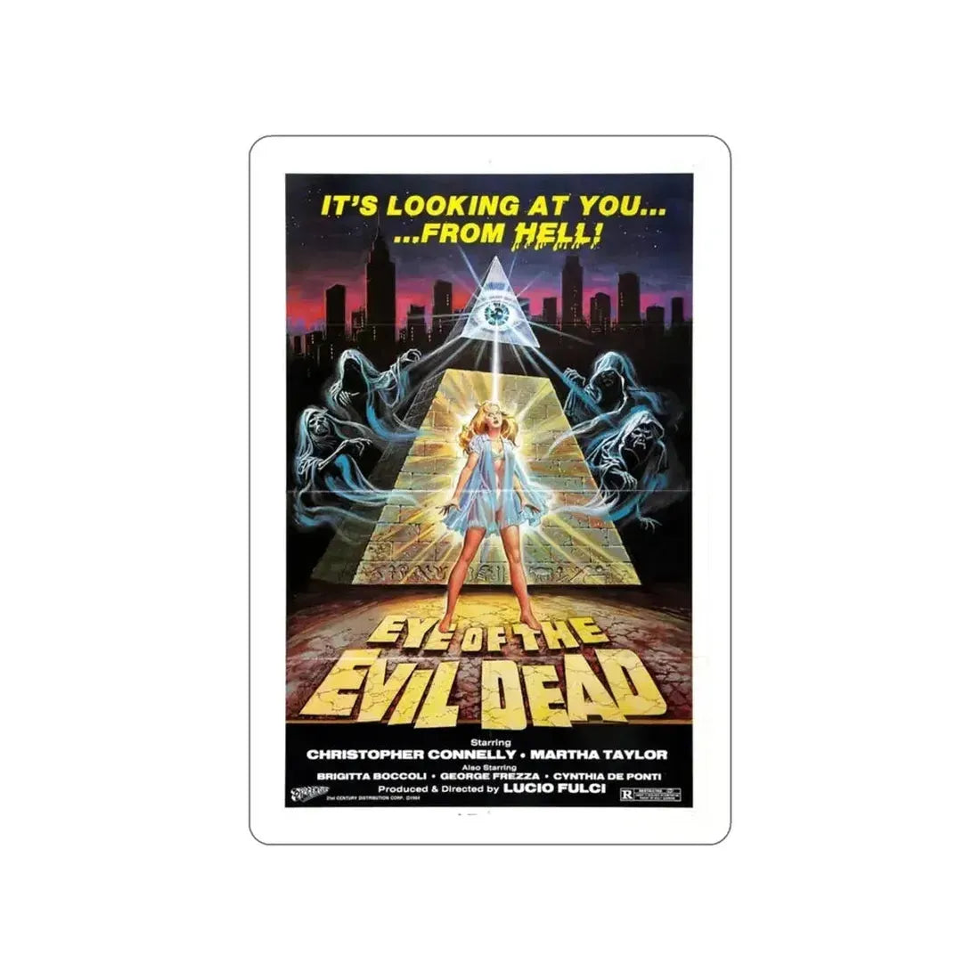 EYE OF THE EVIL DEAD (MANHATTAN BABY) 1982 Movie Poster STICKER Vinyl Die-Cut Decal - The Sticker Space