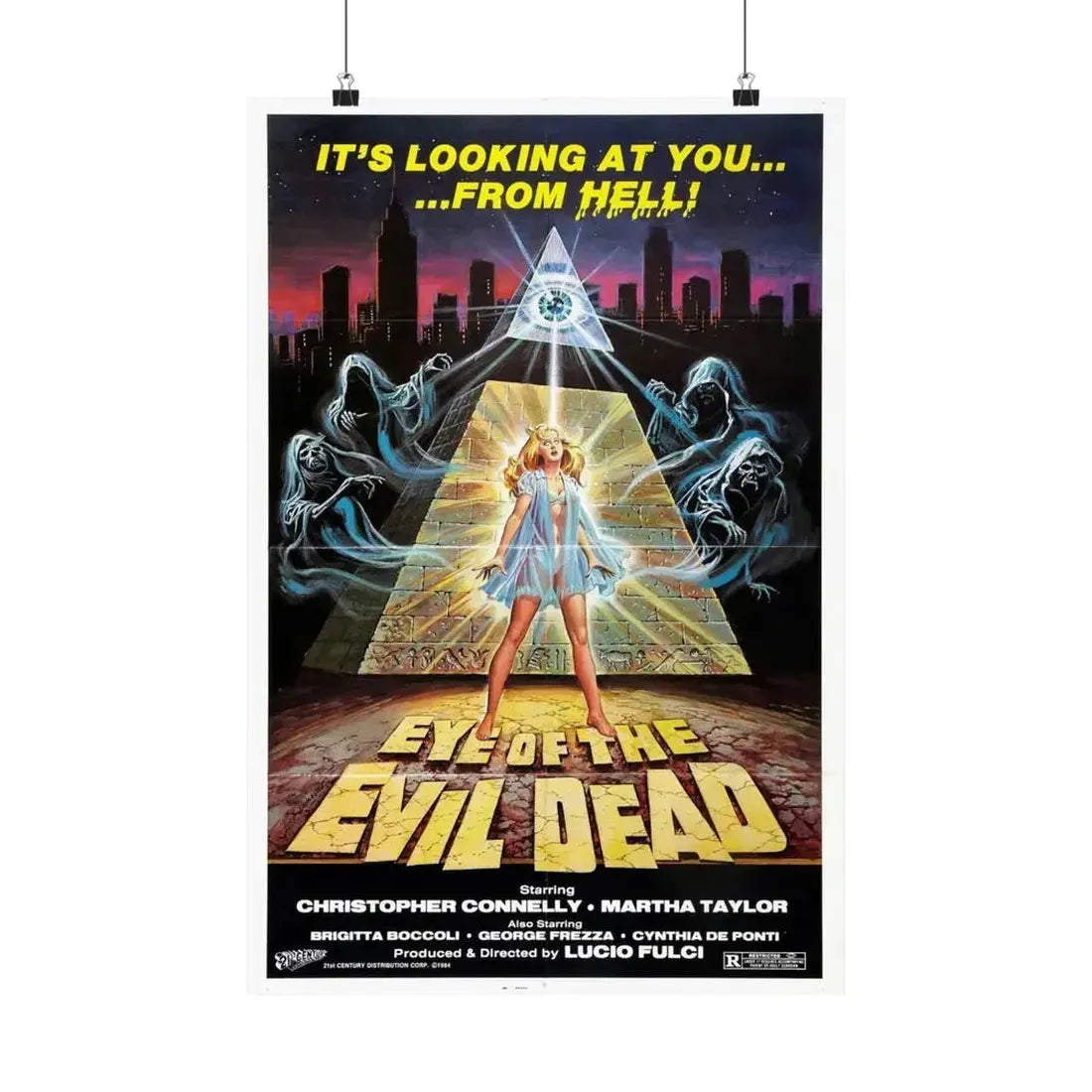 EYE OF THE EVIL DEAD (MANHATTAN BABY) 1982 - Paper Movie Poster - The Sticker Space