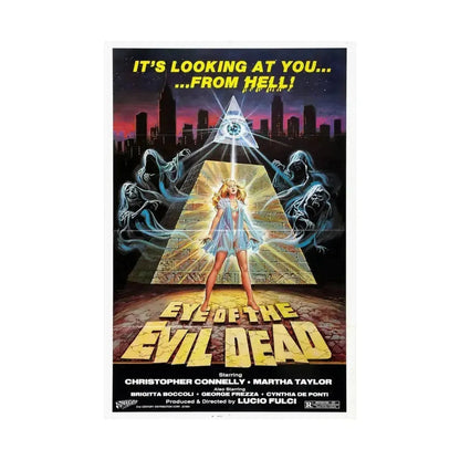 EYE OF THE EVIL DEAD (MANHATTAN BABY) 1982 - Paper Movie Poster - The Sticker Space