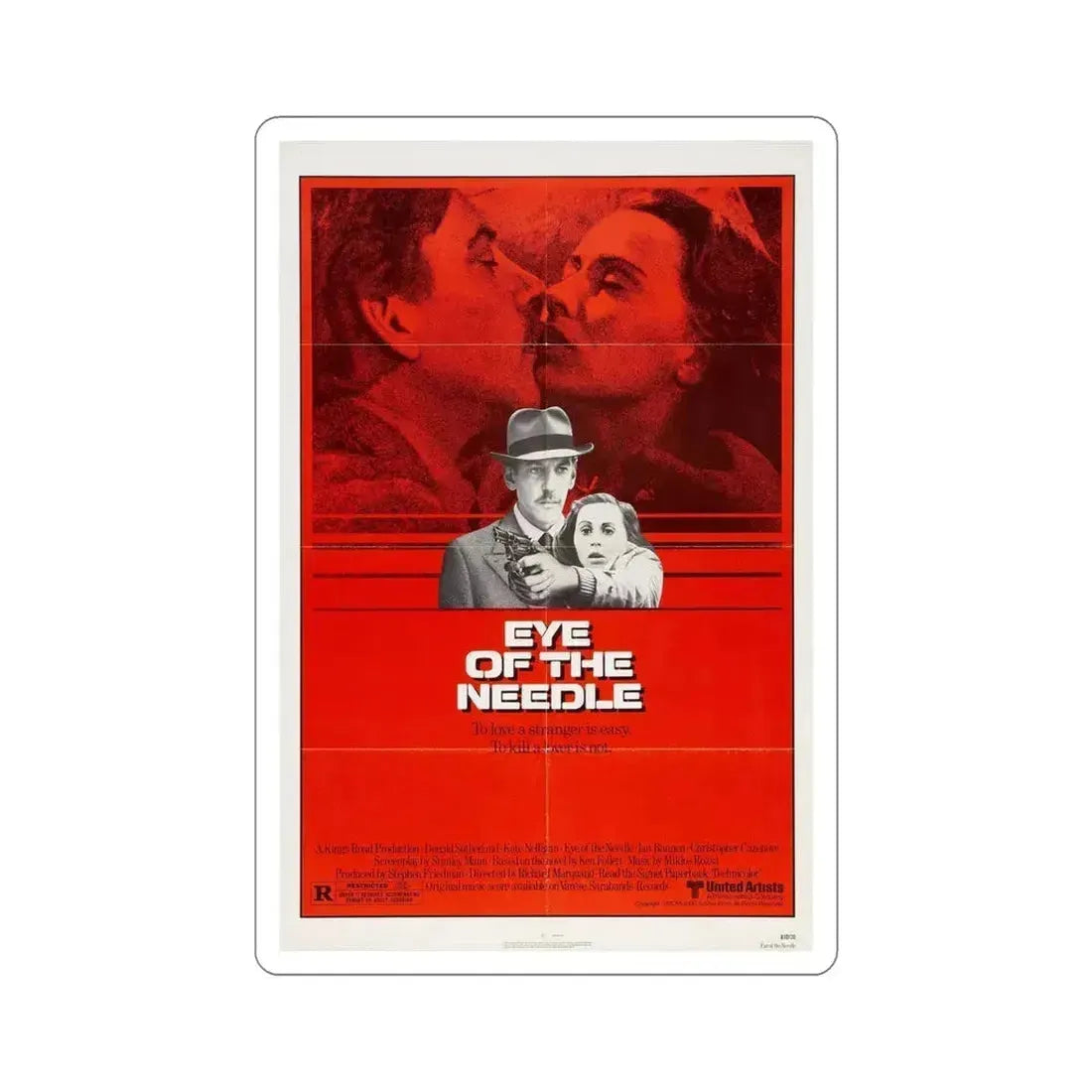 Eye of the Needle 1981 Movie Poster STICKER Vinyl Die-Cut Decal 6 Inch - The Sticker Space