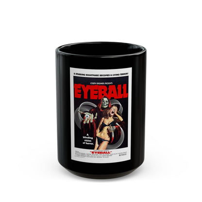 EYEBALL 1975 Movie Poster - Black Coffee Mug-15oz-The Sticker Space