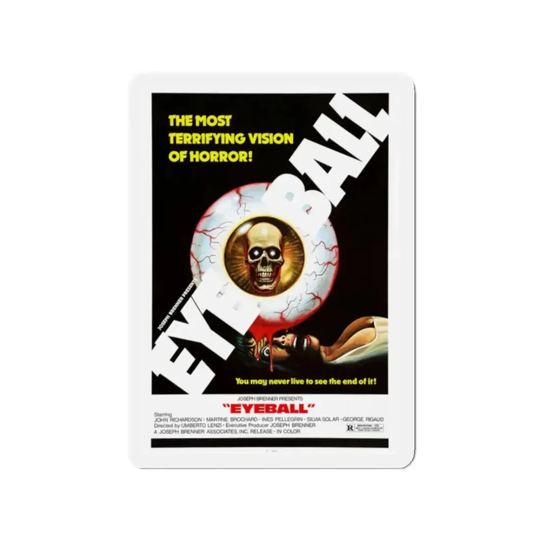 EYEBALL (2) 1975 Movie Poster - Refrigerator Magnet 2 Inch - The Sticker Space