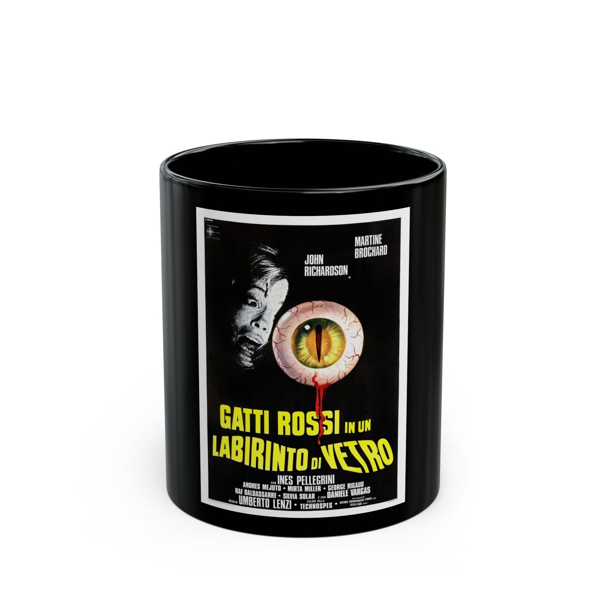 EYEBALL (ITALIAN) 1975 Movie Poster - Black Coffee Mug-11oz-The Sticker Space