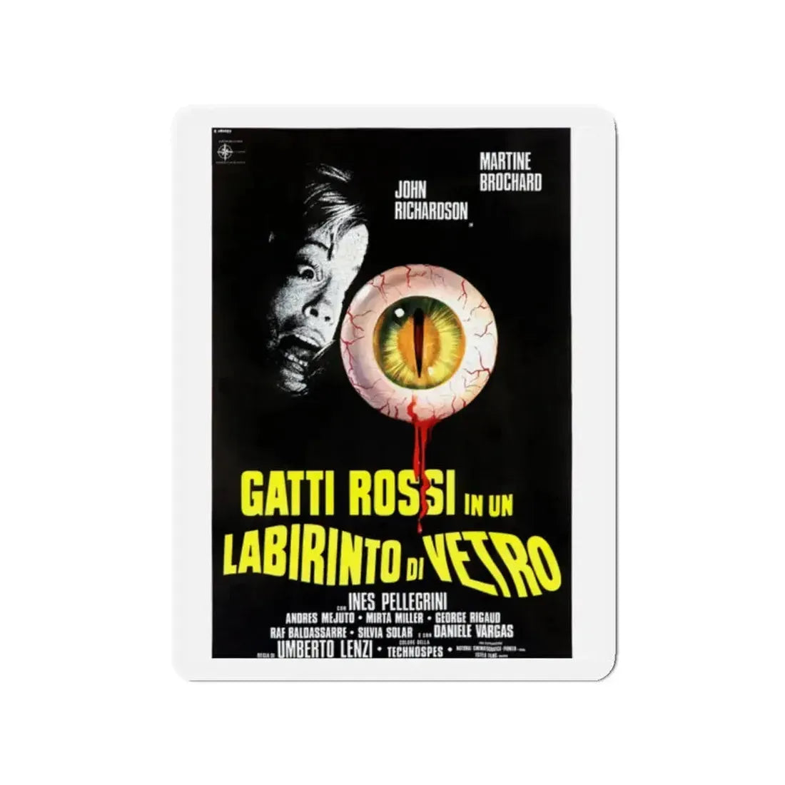 EYEBALL (ITALIAN) 1975 Movie Poster - Refrigerator Magnet 2 Inch - The Sticker Space