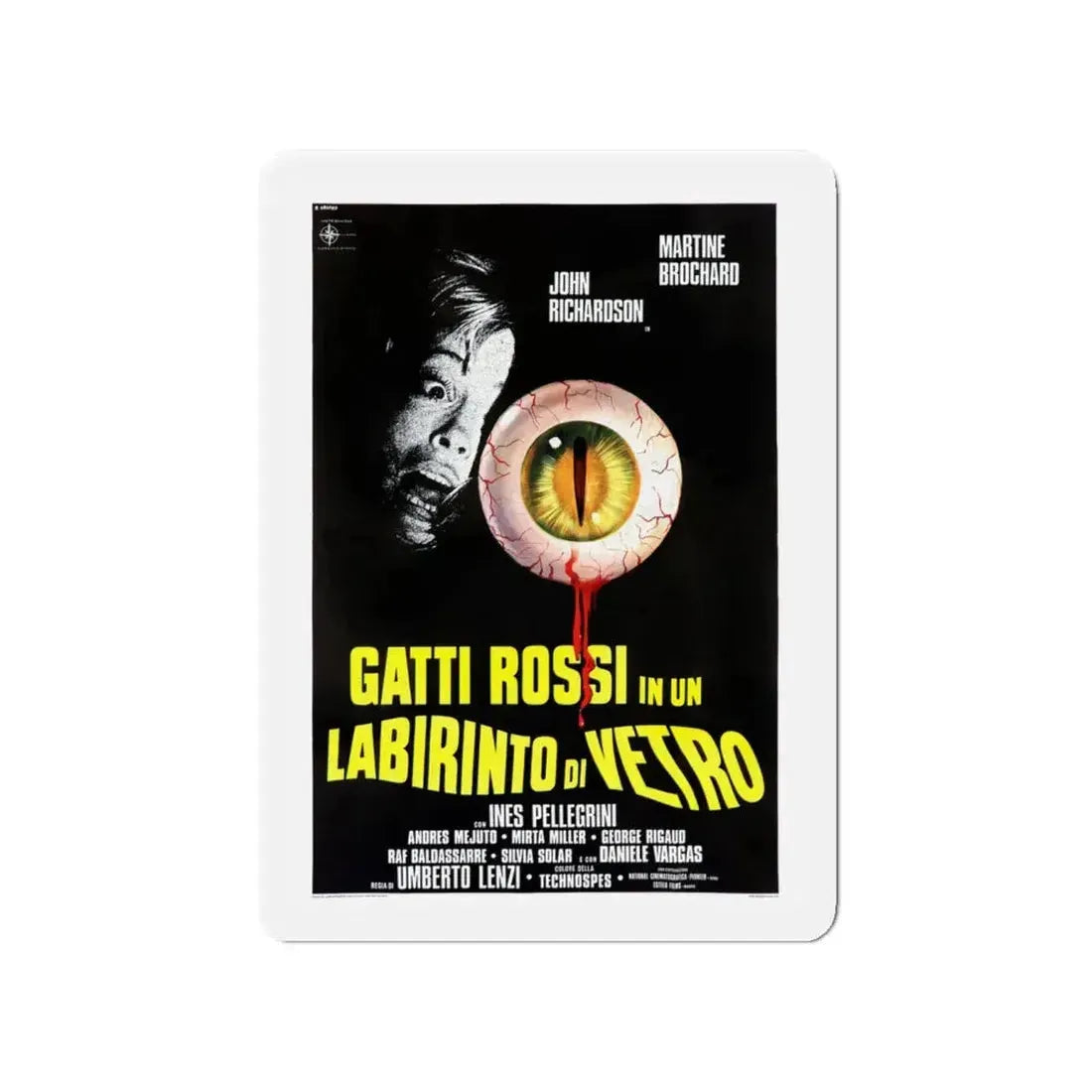 EYEBALL (ITALIAN) 1975 Movie Poster - Refrigerator Magnet 4 Inch - The Sticker Space