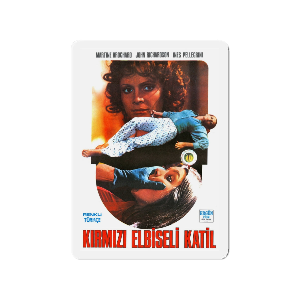 EYEBALL (TURKISH) 1975 Movie Poster - Die-Cut Magnet-3" x 3"-The Sticker Space