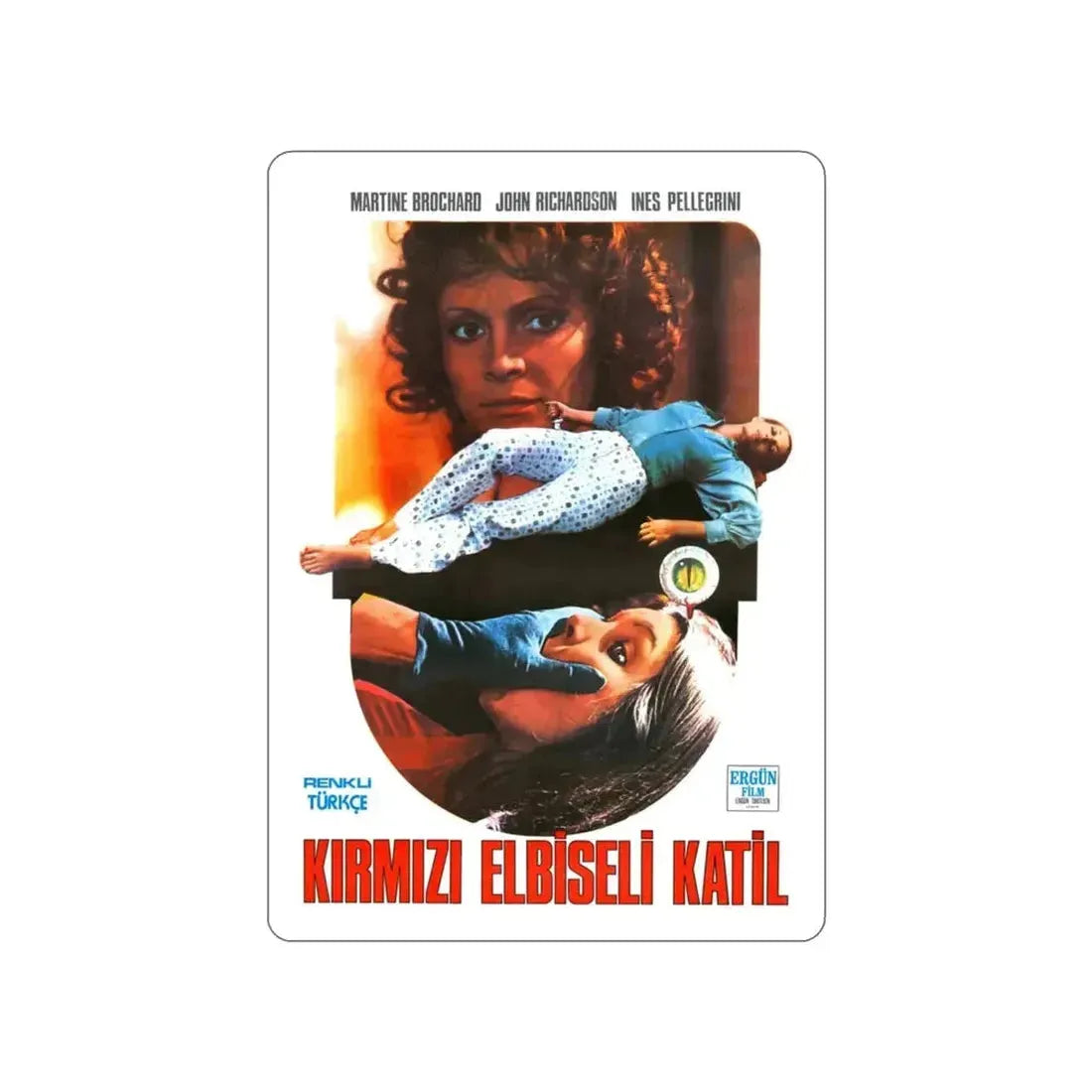 EYEBALL (TURKISH) 1975 Movie Poster STICKER Vinyl Die-Cut Decal - The Sticker Space