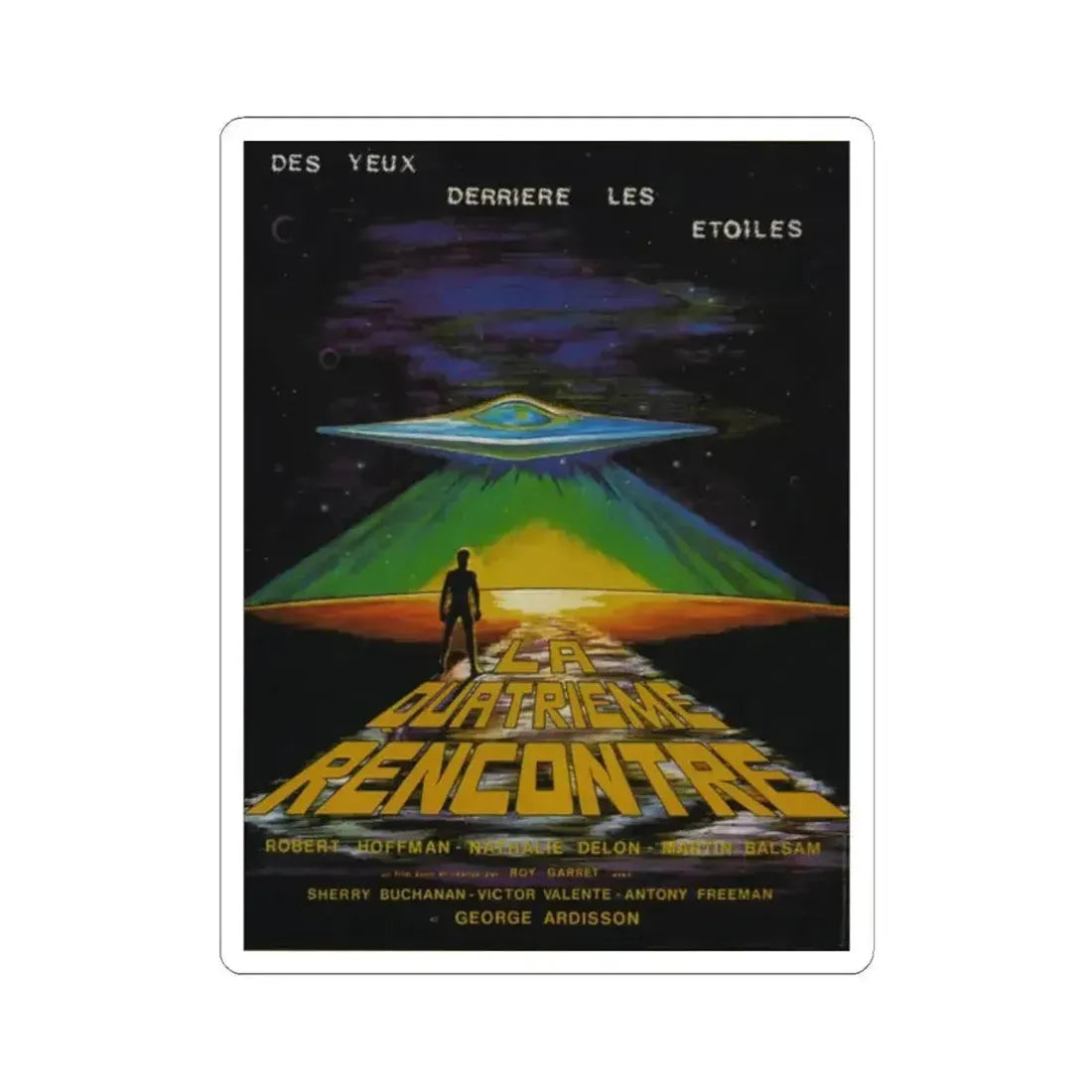 EYES BEHIND THE STARS 1976 Movie Poster - STICKER Vinyl Kiss-Cut Decal 2 Inch White - The Sticker Space