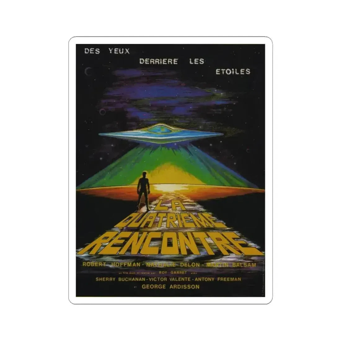 EYES BEHIND THE STARS 1976 Movie Poster - STICKER Vinyl Kiss-Cut Decal 3 Inch White - The Sticker Space