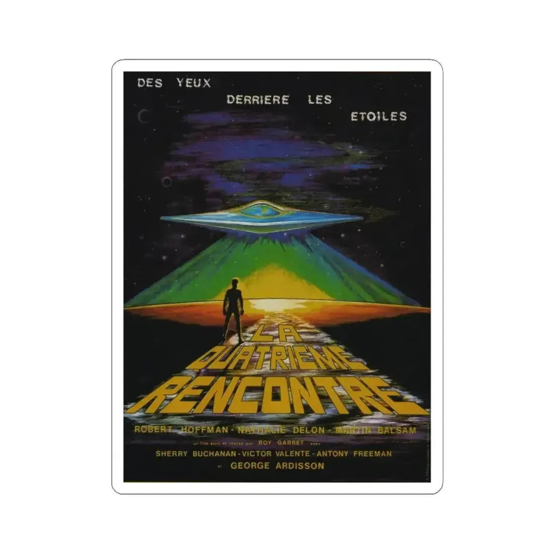 EYES BEHIND THE STARS 1976 Movie Poster - STICKER Vinyl Kiss-Cut Decal 4 Inch White - The Sticker Space