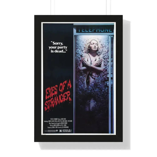 EYES OF A STRANGER 1981 - Framed Movie Poster 16″ x 24″ Black - The Sticker Space