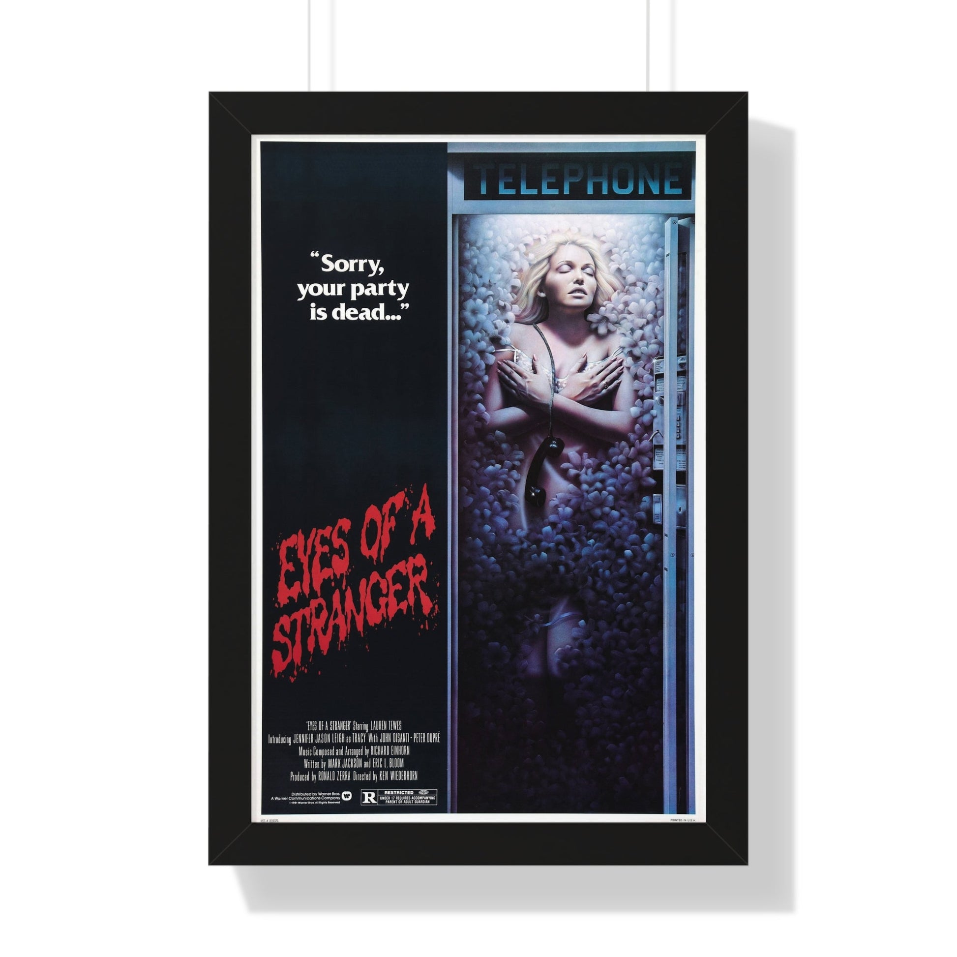 EYES OF A STRANGER 1981 - Framed Movie Poster-16″ x 24″-The Sticker Space