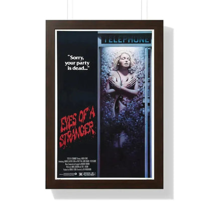 EYES OF A STRANGER 1981 - Framed Movie Poster 16″ x 24″ Walnut - The Sticker Space
