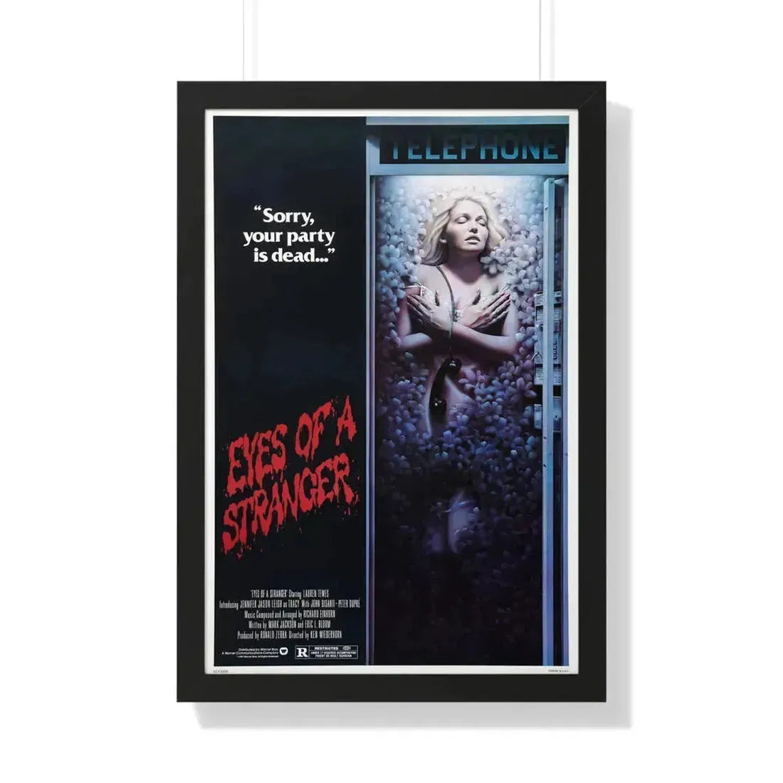 EYES OF A STRANGER 1981 - Framed Movie Poster 20" x 30" Black - The Sticker Space