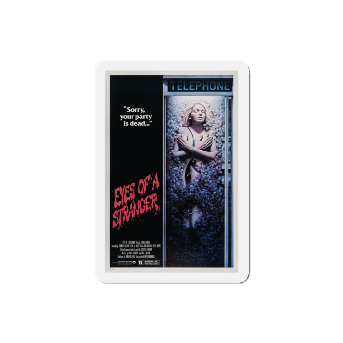 Eyes of a Stranger 1981 Movie Poster Die-Cut Magnet-2" x 2"-The Sticker Space