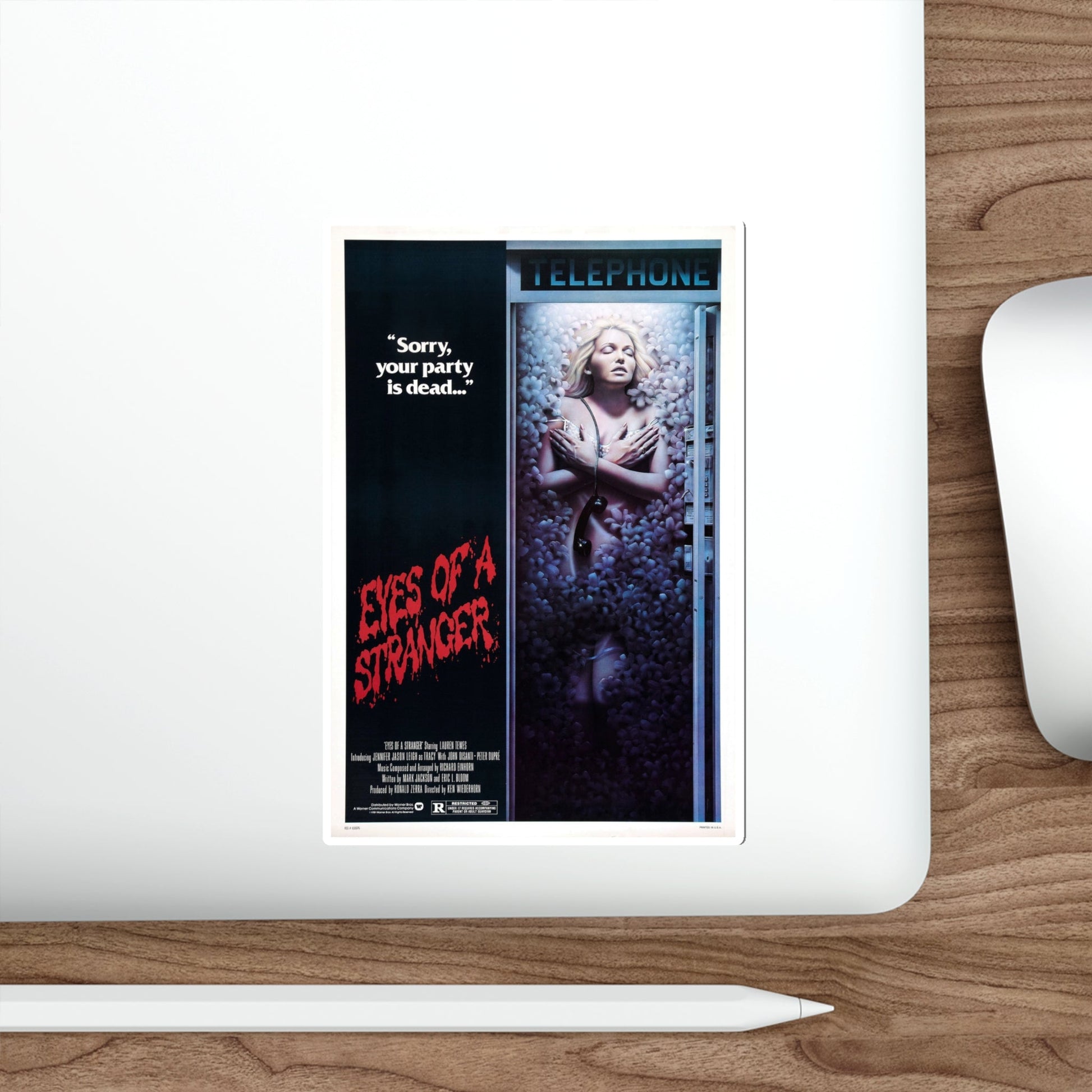 EYES OF A STRANGER 1981 Movie Poster STICKER Vinyl Die-Cut Decal-The Sticker Space