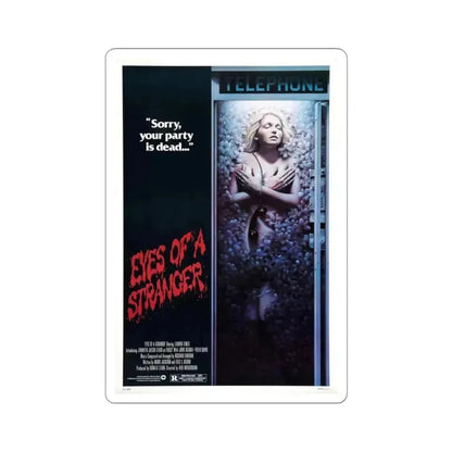 EYES OF A STRANGER 1981 Movie Poster - STICKER Vinyl Kiss-Cut Decal 3 Inch White - The Sticker Space