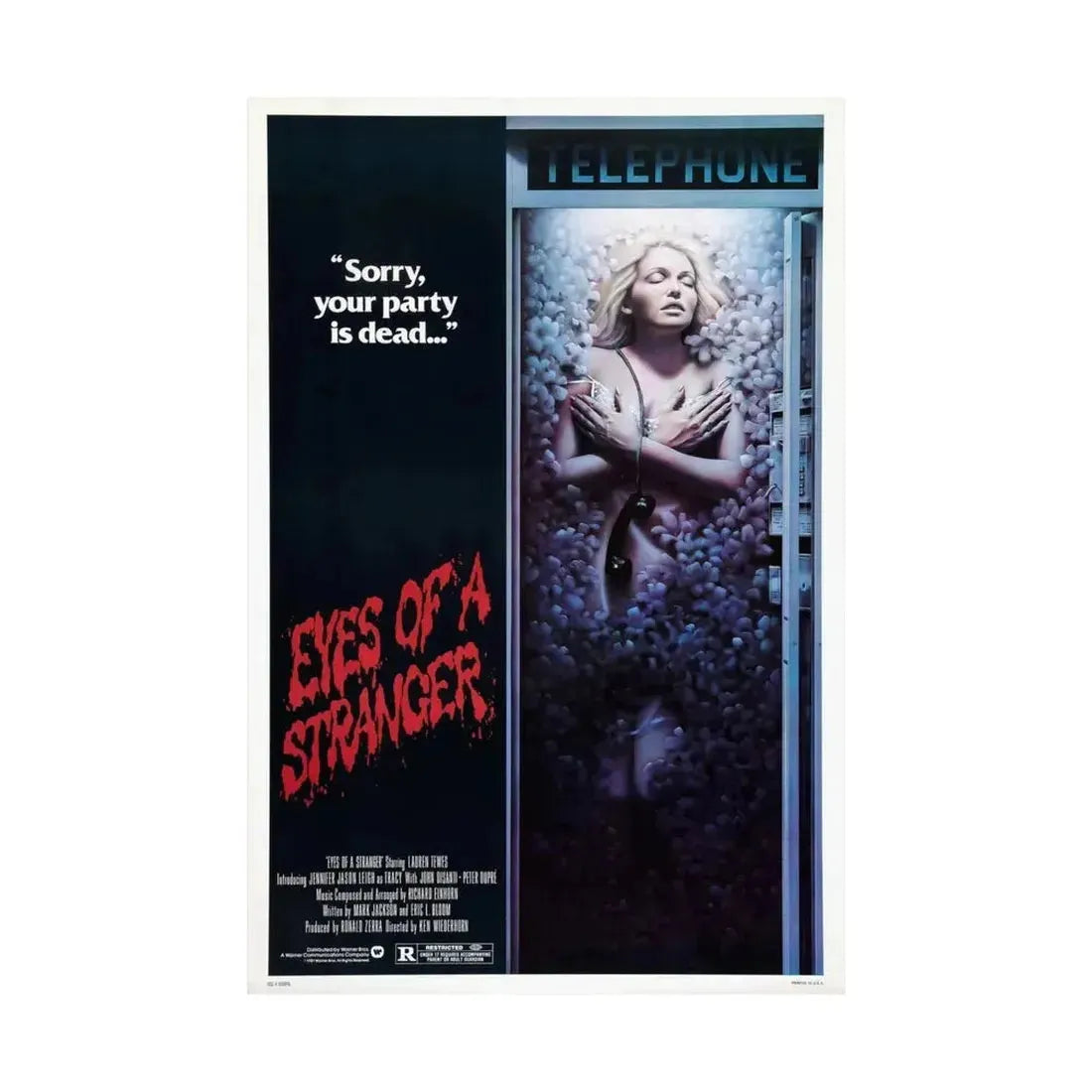 EYES OF A STRANGER 1981 - Paper Movie Poster - The Sticker Space