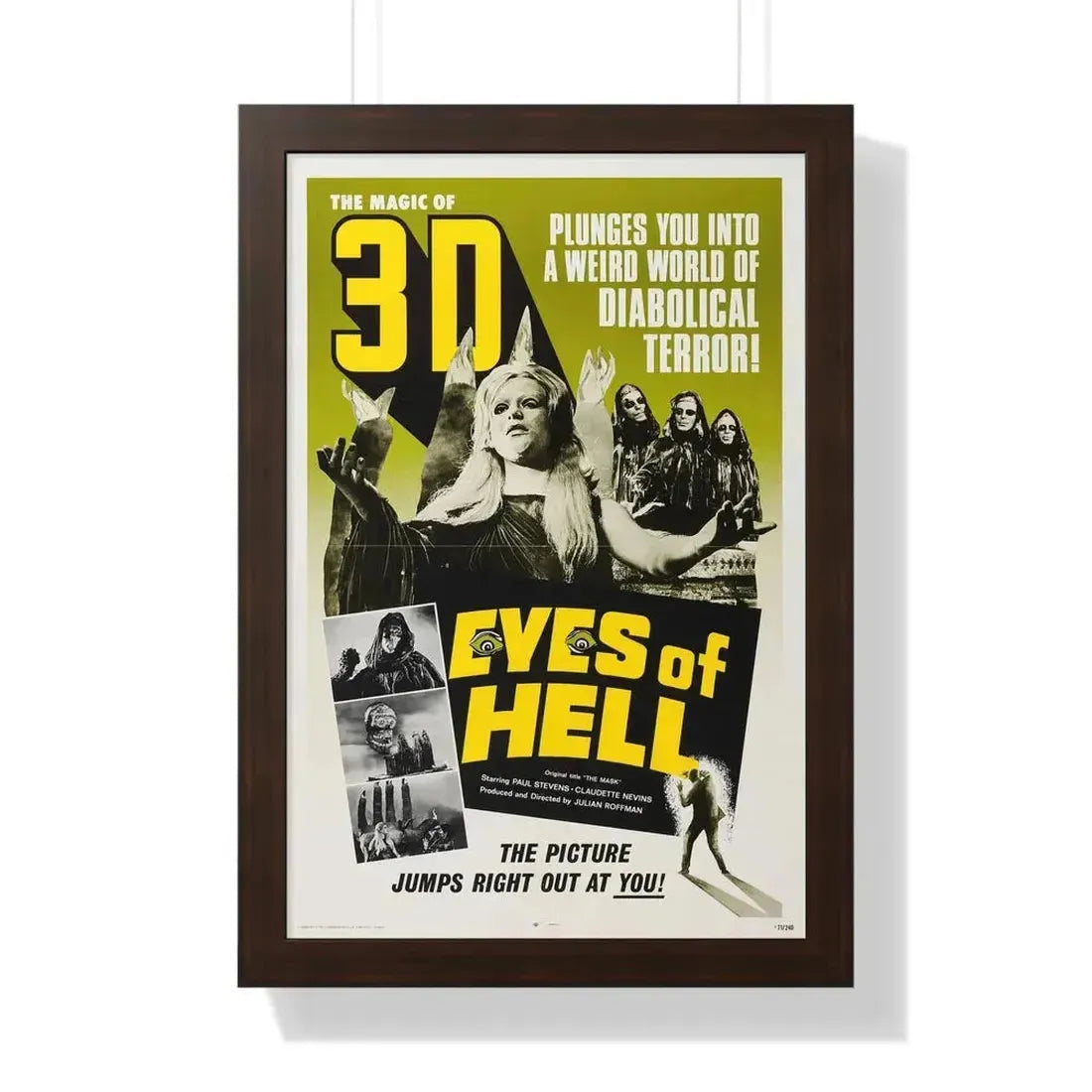 EYES OF HELL (THE MASK) 1961 - Framed Movie Poster - The Sticker Space