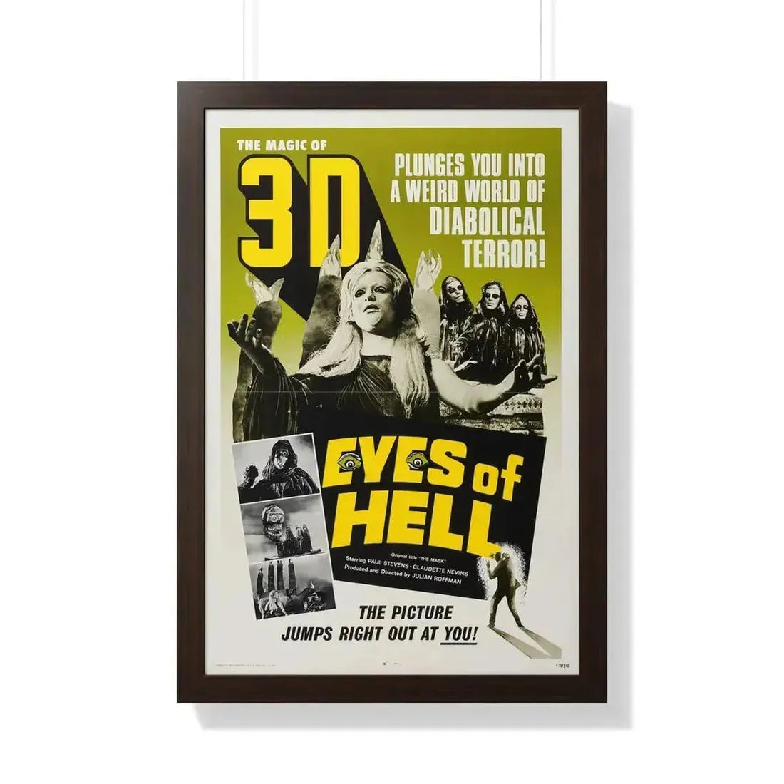 EYES OF HELL (THE MASK) 1961 - Framed Movie Poster - The Sticker Space