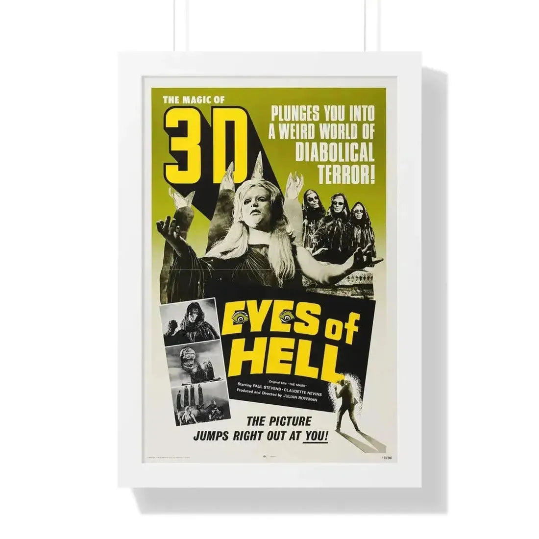 EYES OF HELL (THE MASK) 1961 - Framed Movie Poster - The Sticker Space