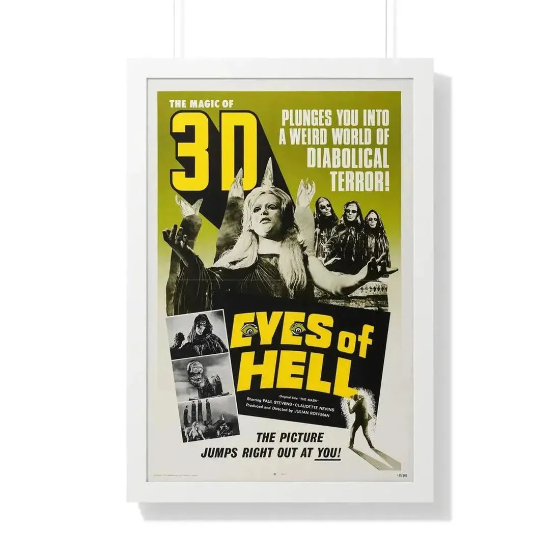 EYES OF HELL (THE MASK) 1961 - Framed Movie Poster - The Sticker Space