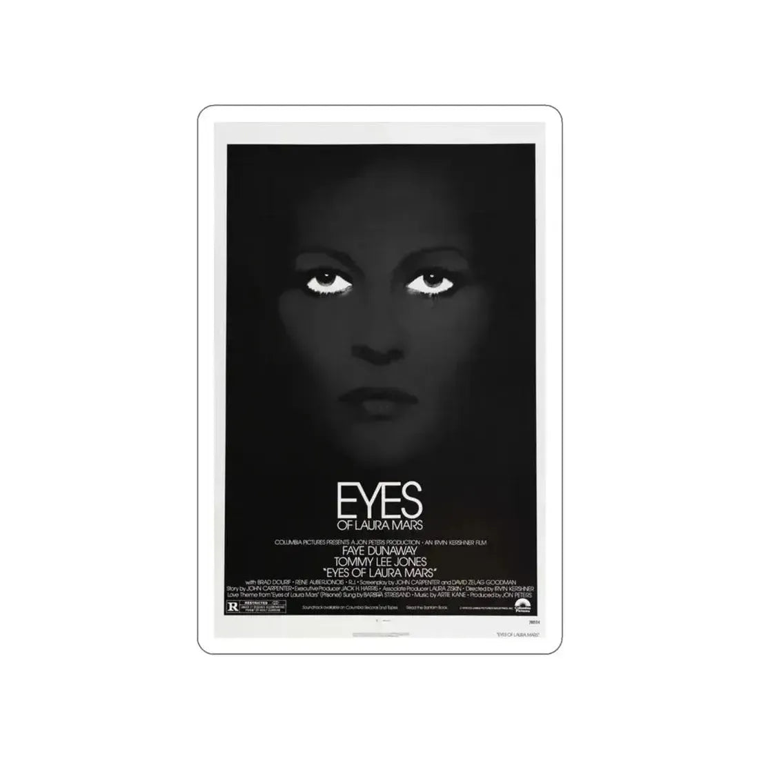 EYES OF LAURA MARS 1976 Movie Poster STICKER Vinyl Die-Cut Decal 3 Inch - The Sticker Space