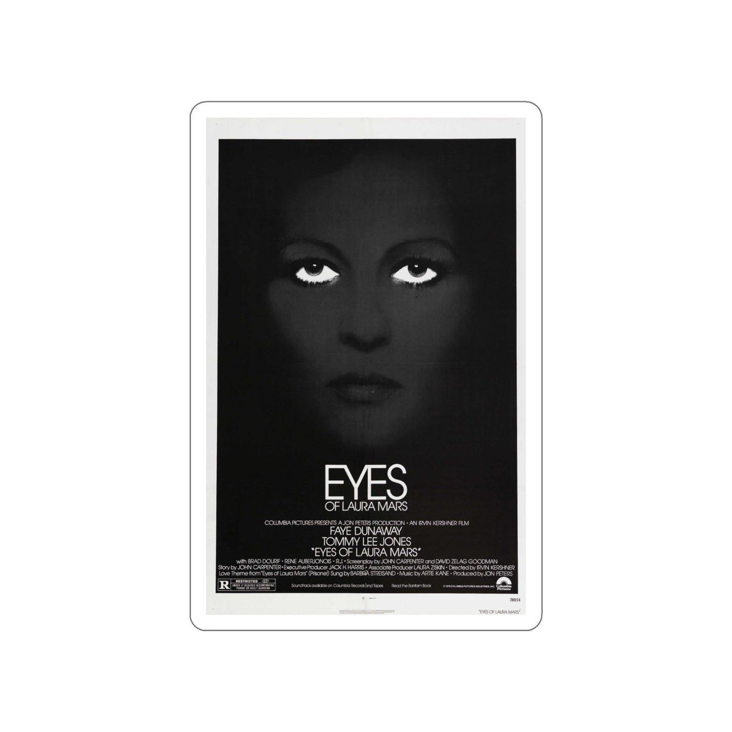 EYES OF LAURA MARS 1976 Movie Poster STICKER Vinyl Die-Cut Decal-5 Inch-The Sticker Space