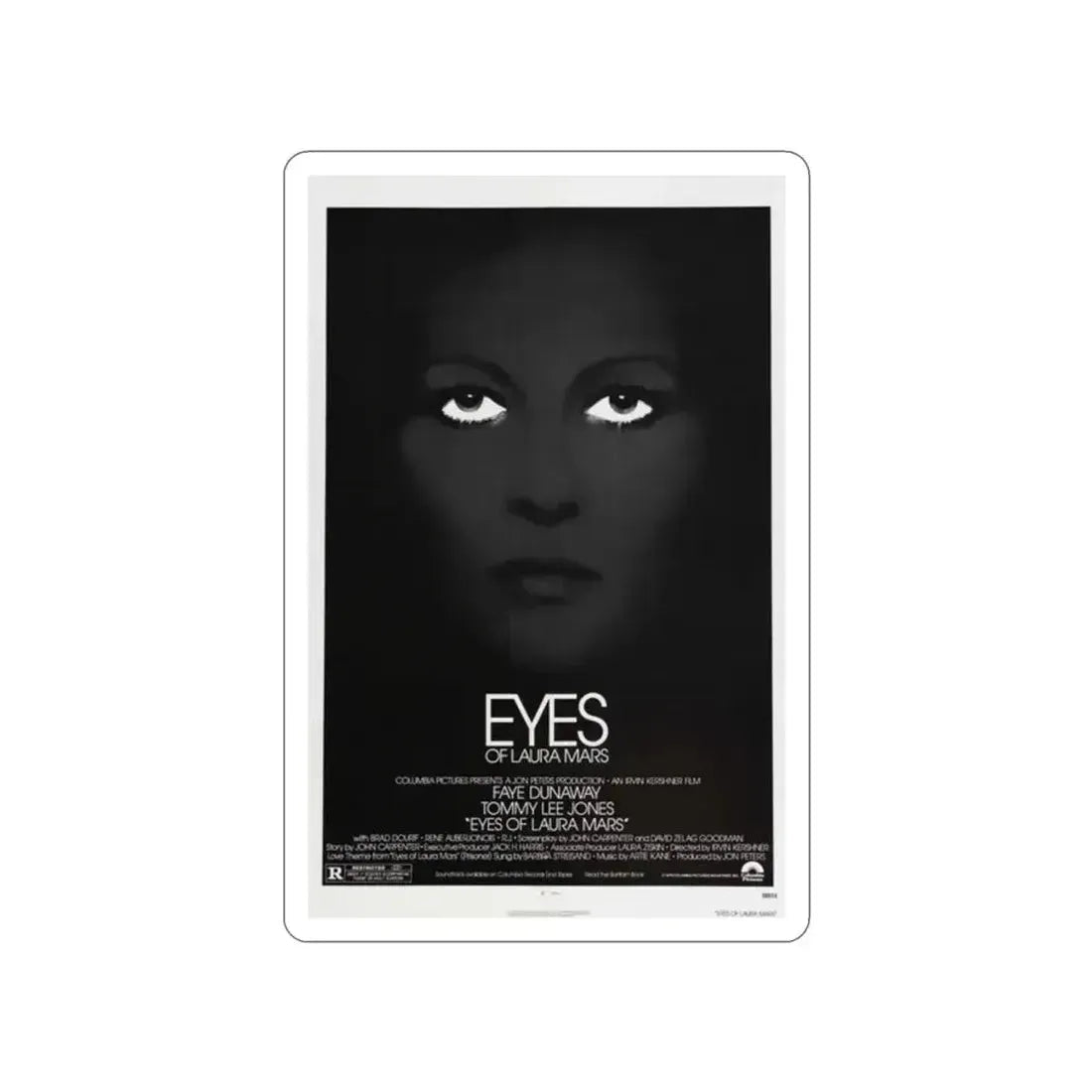 EYES OF LAURA MARS 1976 Movie Poster STICKER Vinyl Die-Cut Decal - The Sticker Space