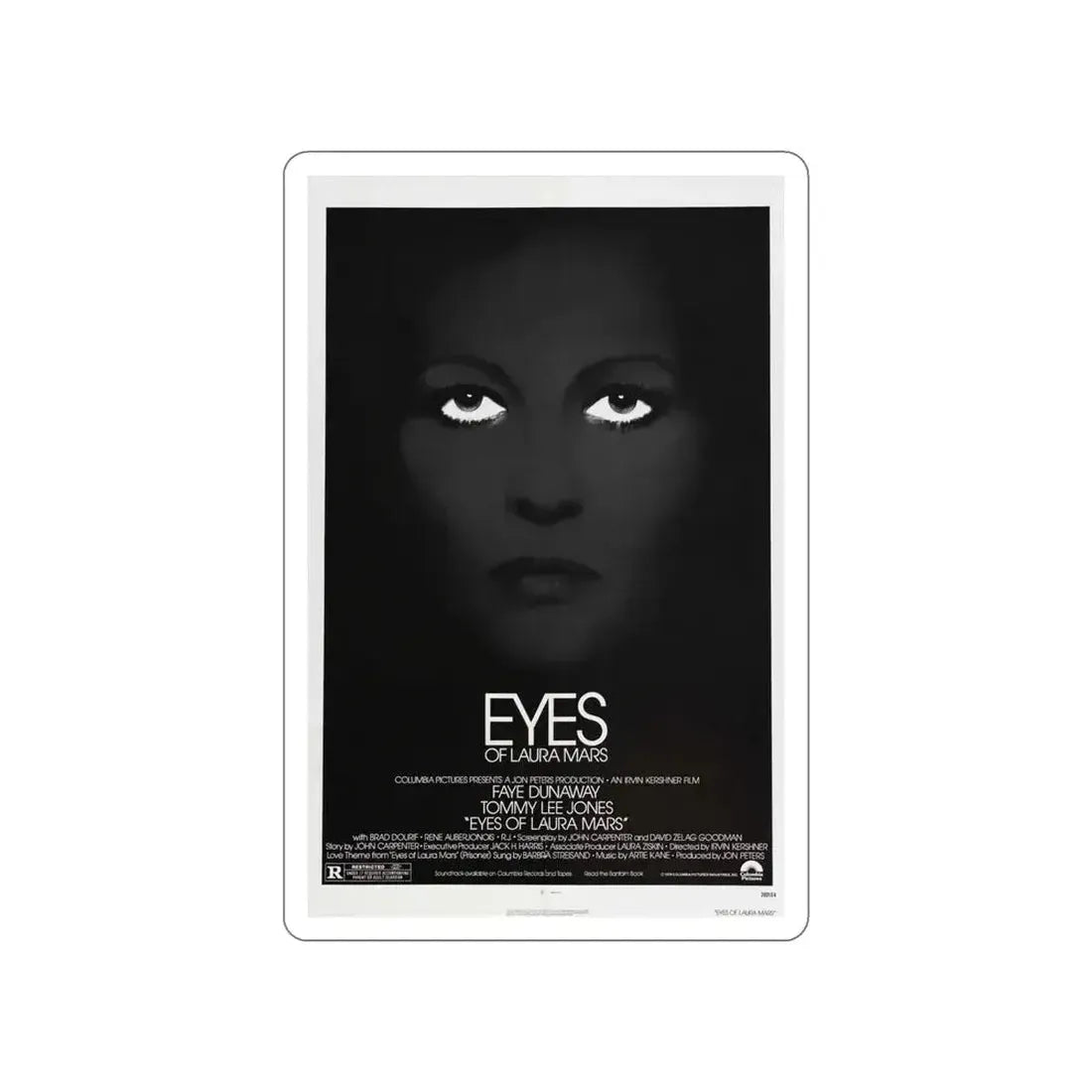 EYES OF LAURA MARS 1976 Movie Poster STICKER Vinyl Die-Cut Decal - The Sticker Space