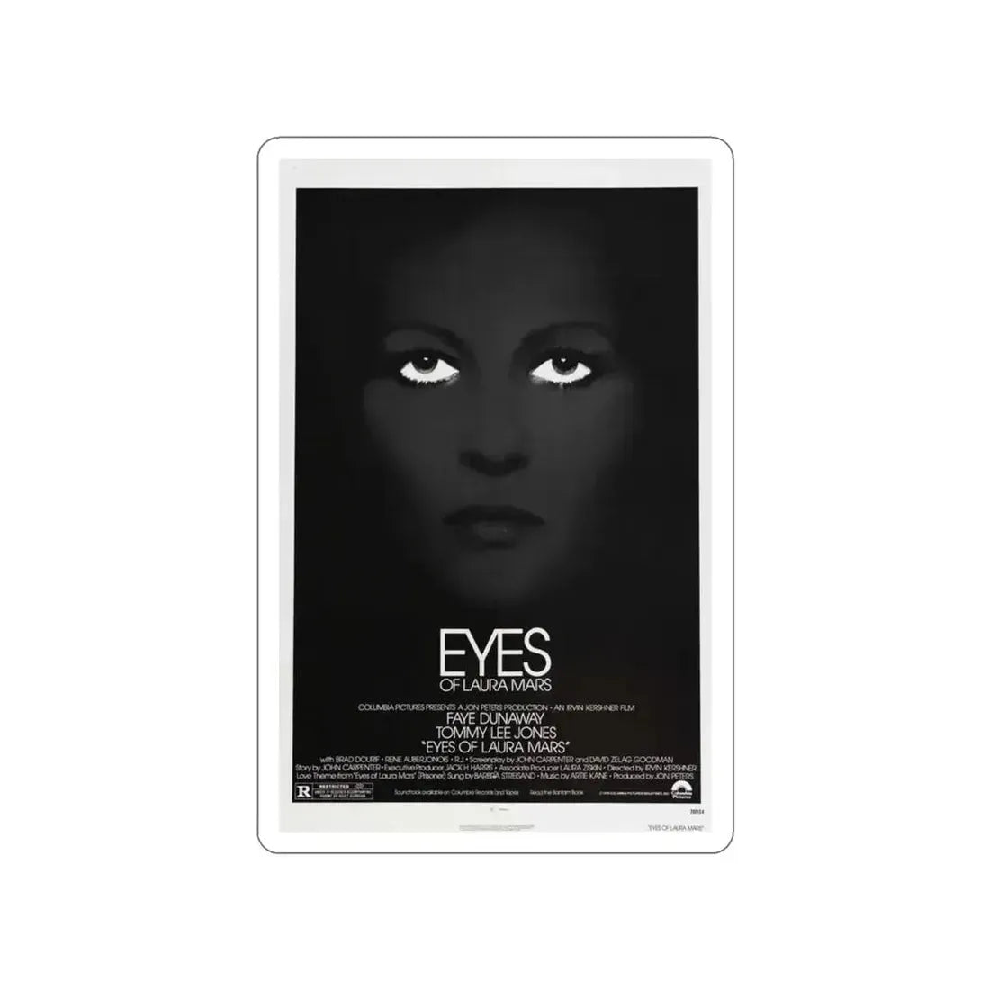 EYES OF LAURA MARS 1976 Movie Poster STICKER Vinyl Die-Cut Decal - The Sticker Space