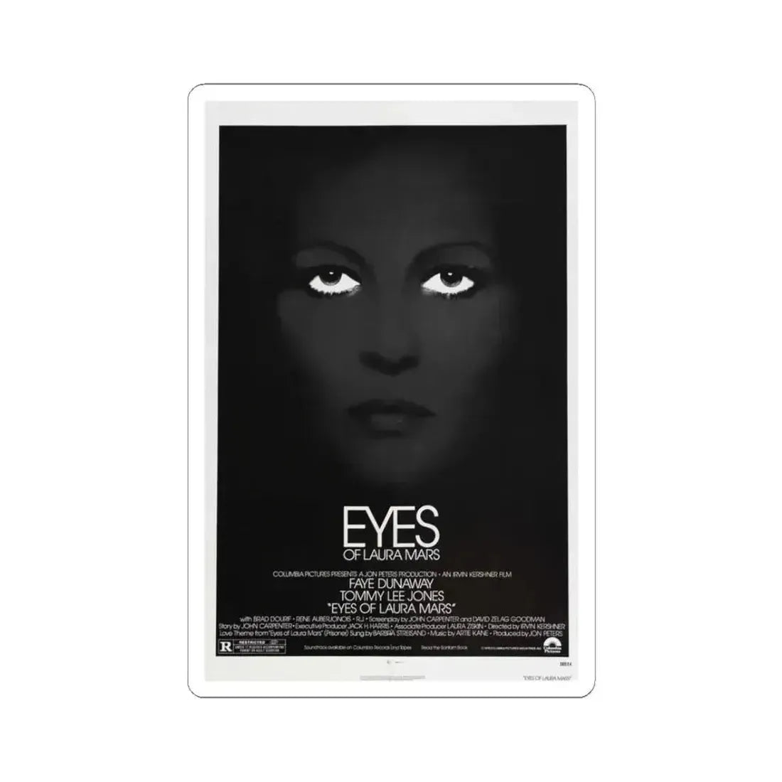 EYES OF LAURA MARS 1976 Movie Poster - STICKER Vinyl Kiss-Cut Decal 3 Inch White - The Sticker Space