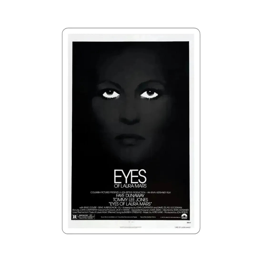 Eyes of Laura Mars 1978 Movie Poster STICKER Vinyl Die-Cut Decal 4 Inch - The Sticker Space