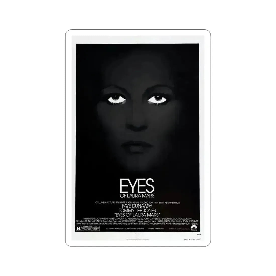 Eyes of Laura Mars 1978 Movie Poster STICKER Vinyl Die-Cut Decal 5 Inch - The Sticker Space