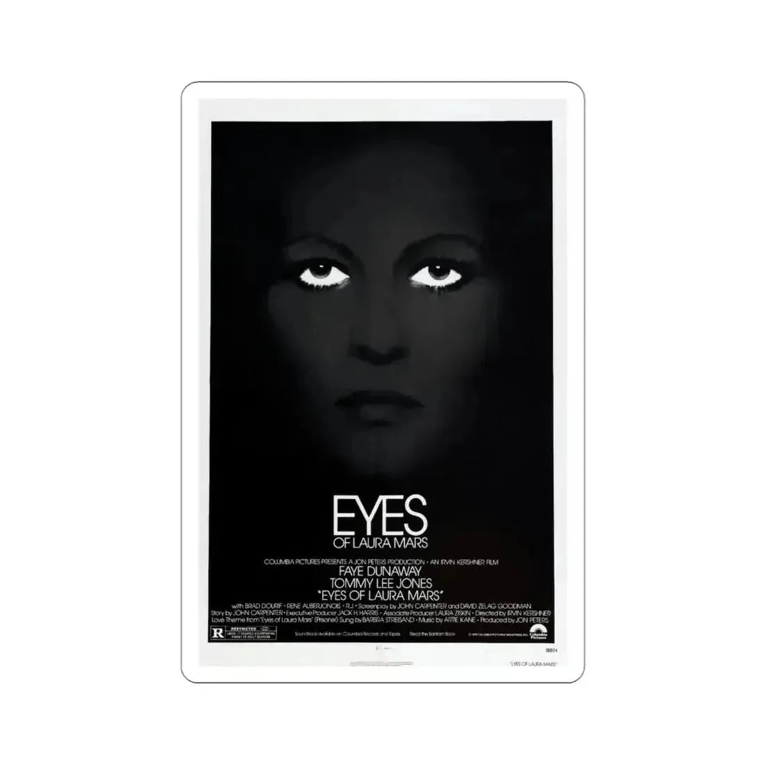 Eyes of Laura Mars 1978 Movie Poster STICKER Vinyl Die-Cut Decal - The Sticker Space