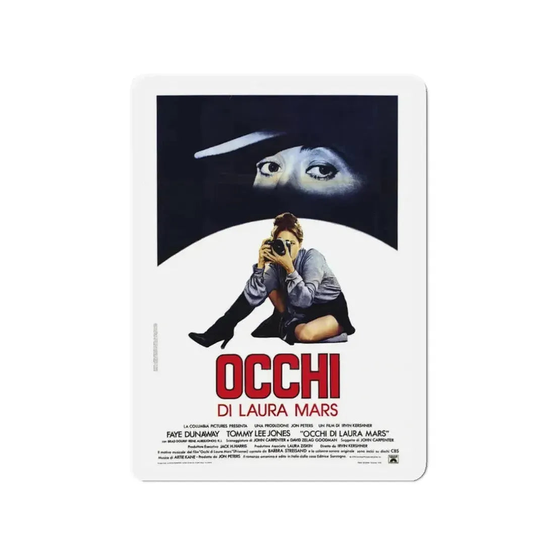 EYES OF LAURA MARS (ITALIAN) 1976 Movie Poster - Refrigerator Magnet 3 Inch - The Sticker Space